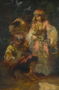 Groupe de bohémiennes en forêt