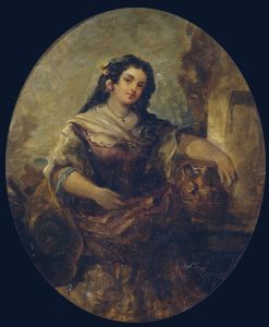 Portrait of a young girl at the well