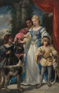 Femme aux chiens