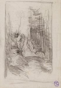 Croquis d’une allée en forêt