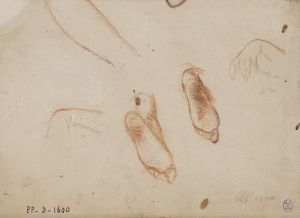 Deux études de pieds et de main