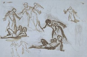 Sheet of figure studies