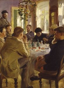Artists’ luncheon at Brøndum’s Hotel