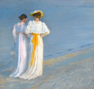 Anna Ancher And Marie Krøyer On The Beach At Skagen