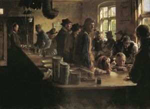 At the grocery store, when there is no fishing