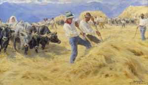 Threshing in the Abruzzi. Cività d’Antino