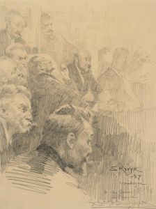 Men listening at a concert