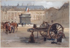 La place Vendôme après le renversement de la colonne.