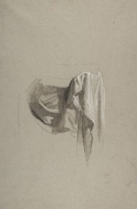 Drapery Study for Figure Holding Crown
