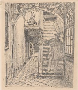 The Stairs of the Waterhouse in Antwerp