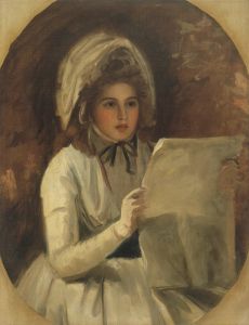 Lady Hamilton as ‘Serena’ Reading a Newspaper
