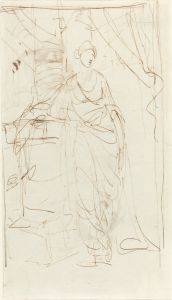 An Elegant Lady in Classical Dress