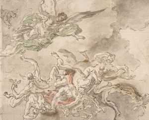 Study for the Fall of Simon Maqus, S. Paolo Maggiare, Naples, 1690