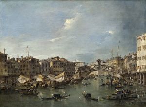 Grand Canal with the Rialto Bridge,Venice