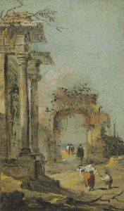 Capriccio Of Architectural Ruins And Figures