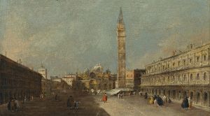 Venice, A View Of Piazza San Marco Looking East Towards The Basilica