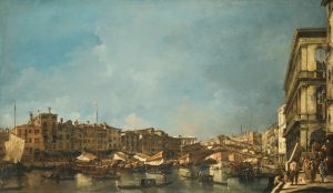 Venice, A View Of The Rialto Bridge, Looking North, From The Fondamenta Del Carbon