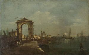 Landscape with a Quay and Ships on a Lake
