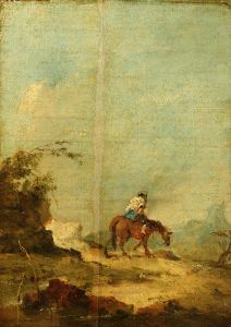A rider in a landscape