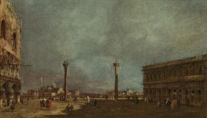 Venice, the Piazzetta looking south, with a view of the Doge’s Palace and the Biblioteca Marciana, the island of San Giorgio Maggiore beyond