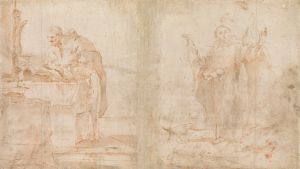 A Priest Celebrating Mass and Saint Vincent Ferrer Preaching