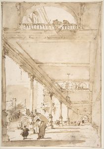 Architectural Capriccio; A Palace Colonnade.