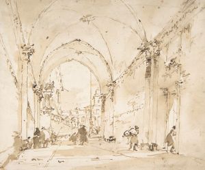 Architectural Capriccio; Vaulted Passageway Leading to a Square