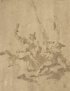 Two drinking men