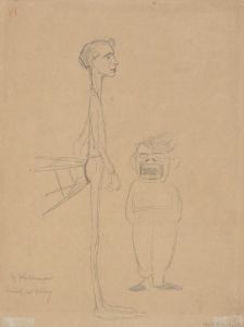 Caricature of Himself and of E. A. Abbey