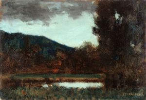 Paysage d’Alsace, crépuscule