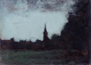 Paysage d’Alsace, le clocher de Bernwiller