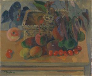 Still life with basket and fruits