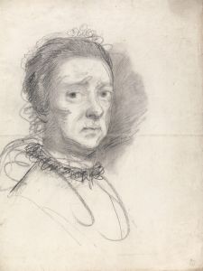 Head of an elderly lady: studies from Raphael’s Disputation