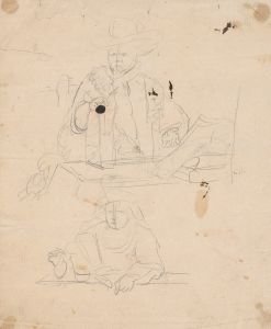 Man at Table, Woman at Table
