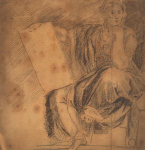 Seated Woman with Tablet