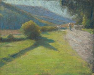 Road at the edge of the forest