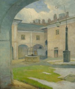 The courtyard of the Renaissance manor house in Strážky