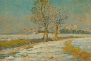 Winter landscape under the Tatras