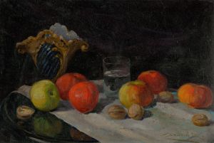 Still life with apples