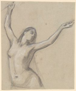 Female Nude, Arms Upraised