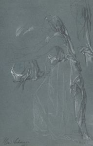 Study for the figure of Sarah in the now-lost painting,Tobias Brings His Bride Sarah to the House of His Father, Tobit,