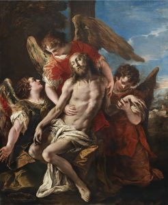 Christ Mourned By Three Angels