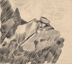 Man Reclining on a Rock