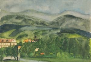 Landscape with houses