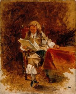 Study of a Seated Cavalier Reading