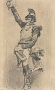 Soldier with Upraised Arm