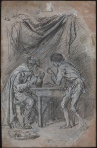 Lazarille de Tormes Stealing Drink from a Blind Man
