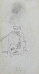 Seated male Figure and Figure in Profile