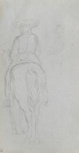 Study of a Figure on Horseback seen from behind