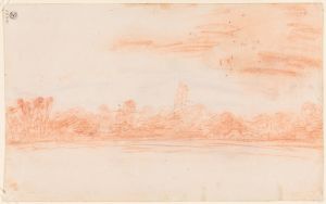 Landscape with church tower
